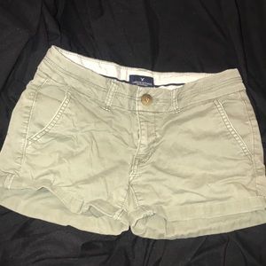 Green American Eagle shorts